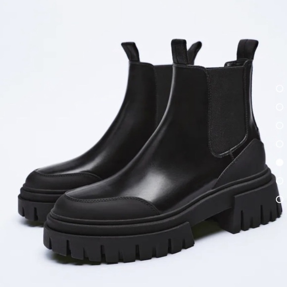 Zara Lug Sole Ankle Boots (EU 37/ US 6.5) - Picture 3 of 13